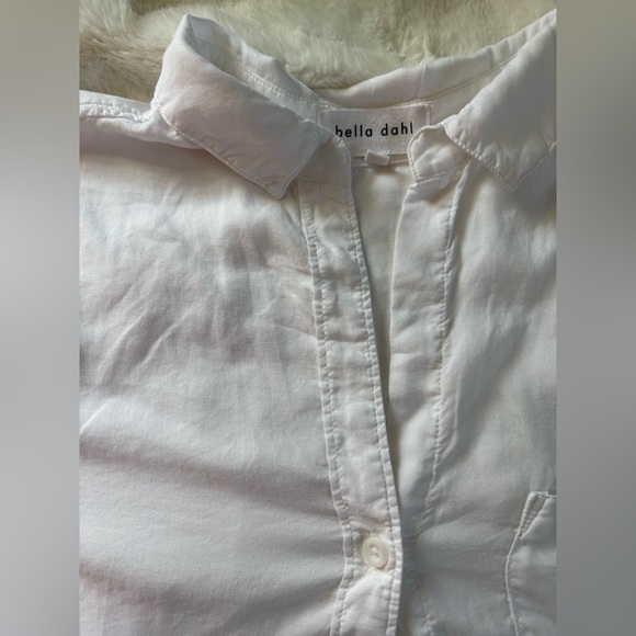 Bella Dahl White Casual Tail Button Down Long Sleeves Shirt, Sz: Medium - Picture 6 of 10